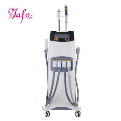 NUEVO diseño! 4 en 1 op IPL + 808nm diodo láser + RF +nd Yag equipo de salón de belleza láser ipl máquina de depilación láser