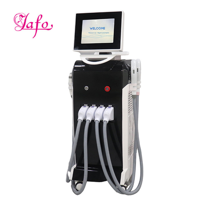 LAFO 4 en 1 OPT + IPL + Rf + Nd YAG Laser de depilación permanente Depilación de tatuajes Rejuvenecimiento de la piel Máquina de belleza 4 asas