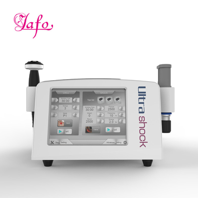 2 en 1 Desinflamación portátil Eswt Máquina de terapia con ondas de choque Equipo físico de ultrasonido Equipo de fisioterapia